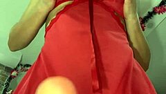 Colombian blonde MILF bounces big tits in amateur webcam video