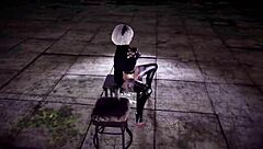 急躁顺从的2B带着肛塞色情舞蹈