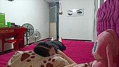 Stepsister Caught in MILF's Room, Father-in-Law Licks and Fucks Virgin Pussy in Missionary