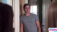 Petite sisters passionately double team stepbro's cock