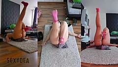 Triple cam view of my naked workout shaking big ass