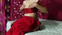 hey, watch this hot indian bhabhi in red sari get pounded by neighbor!