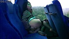 Hot mom boldly seduces stranger on crowded public bus