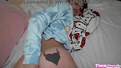 Daddy playtime with shro0ms q and johnny love involves rough teasing and creampie