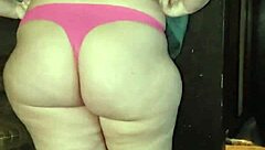 moaning milf screams while i fuck her in pink thong