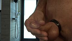 Small dick play with oil and masturbation