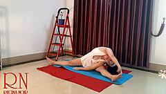 Woman wears white panties, tempting gym neighbors