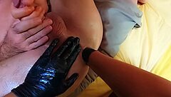 Threesome POV femdom deep anal fisting with blowjob and fingering 😈