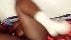 Tinysmall 18+er Alone Plays With Her Homemade Clit And Big Black Cock