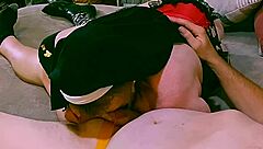 granny nun mary carmen surprises with deepthroat blowjob