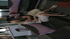 Does sexy diamond tease with her big tits while fucking that horny man?