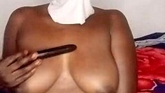 Tinysmall 18+er Alone Plays With Her Homemade Clit And Big Black Cock