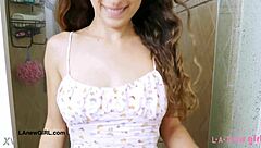 Yo, check this sexy brunette model in a steamy sensual bath!