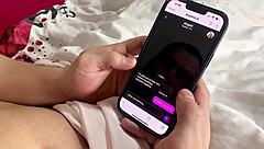 girl burns guy for jerking and rides his monster cock getting cum on face