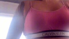 Gym training with anal plug excitement