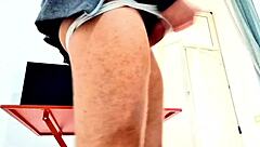 hey, risky fun at home with stepmom, inviting stepson who finds panties and cums