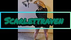 cute hotwife strips and poses facing the camera