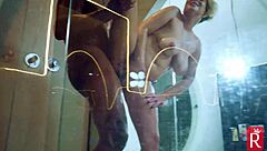 BBC pounds whore in bath with intense ass-to-mouth gaping action.