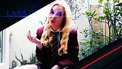 gorgeous 18 year olds race to cum first