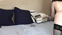 Brunette Student Masturbates With Dildo In Bedroom Close Up