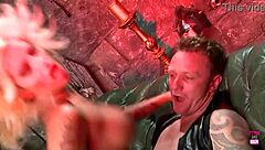 After Phenomenal Blowjob, Busty Blonde Rides Guy In Cowgirl Position!