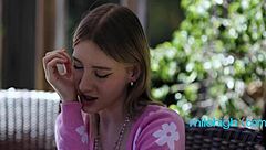 the sexy arab milf wife shows her ass in this scene