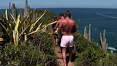 beautiful beach threesome with doggystyle and blowjob