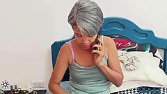 Caught masturbating on video call? Stepbrother helps finish the job. Spanish porn heat.