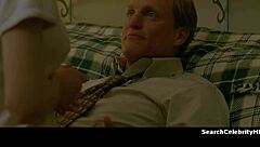 alexandra daddario strips naked on the sofa, ripping her clothes off