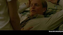 alexandra daddario strips naked on the sofa, ripping her clothes off