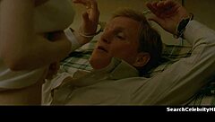 alexandra daddario strips naked on the sofa, ripping her clothes off