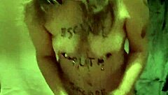 Female Slave's Intense Outdoor MASTURBATION With Belt And SLAPS