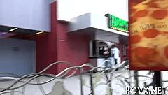 Beautiful Aubrey Sky's rough blowjob contest