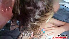 Alex Legend powerfully screws Nova Flame and Nicole Saphire.