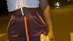 convinced latina neighbor to show ass in public outdoor street scene