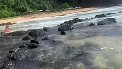 This stranger is feeding my sperm to fish in front of everyone