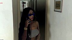 Skinny Blonde Tricked into Outdoor Anal with Monster Cock in Couple Swap