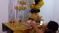 Hot stepsister gets fucked on her birthday, called dirty fucking whore, needs psychologist