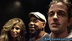 The old domina humiliates her cuckold with interracial monster cock