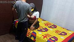 I found my mother-in-law recording erotic sex tape in my apartment then she asked for help to complete the homemade porn video