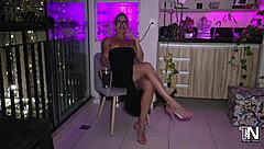 Beautiful latina brunette can't stay idle, soon wants to fuck fit ebony couple