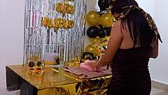 Hot stepsister gets fucked on her birthday, called dirty fucking whore, needs psychologist