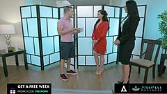 Nuru massage boss Reagan Foxx tests Whitney Wright with hot handjob and public banging