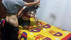 I found my mother-in-law recording erotic sex tape in my apartment then she asked for help to complete the homemade porn video