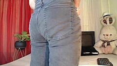 boy with jeans masturbates for you in the bedroom