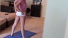 yummy yoga stretching session starring rina ryder