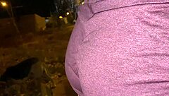 convinced latina neighbor to show ass in public outdoor street scene