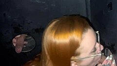 hey, went with my redhead friend to a wild glory hole!