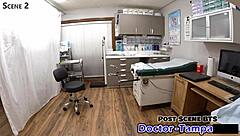 Dr. Tampa gives Mara Luv her university entrance physical, checking her pierced nipples and shaved pussy