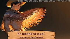 he moans so loud during orgasm!